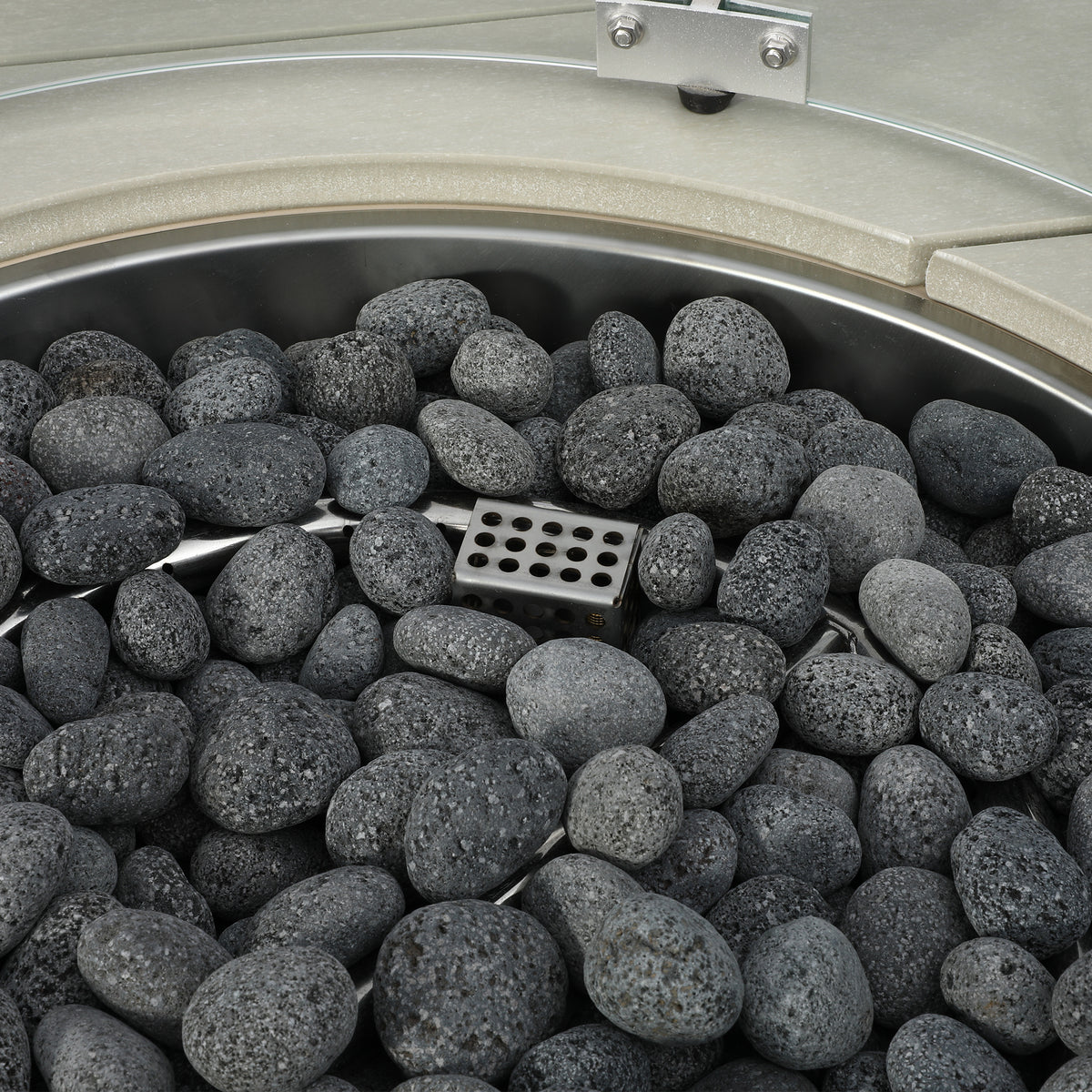 Helios 47" Modern Outdoor 55,000 BTU Patio Propane Round Fire Pit Table