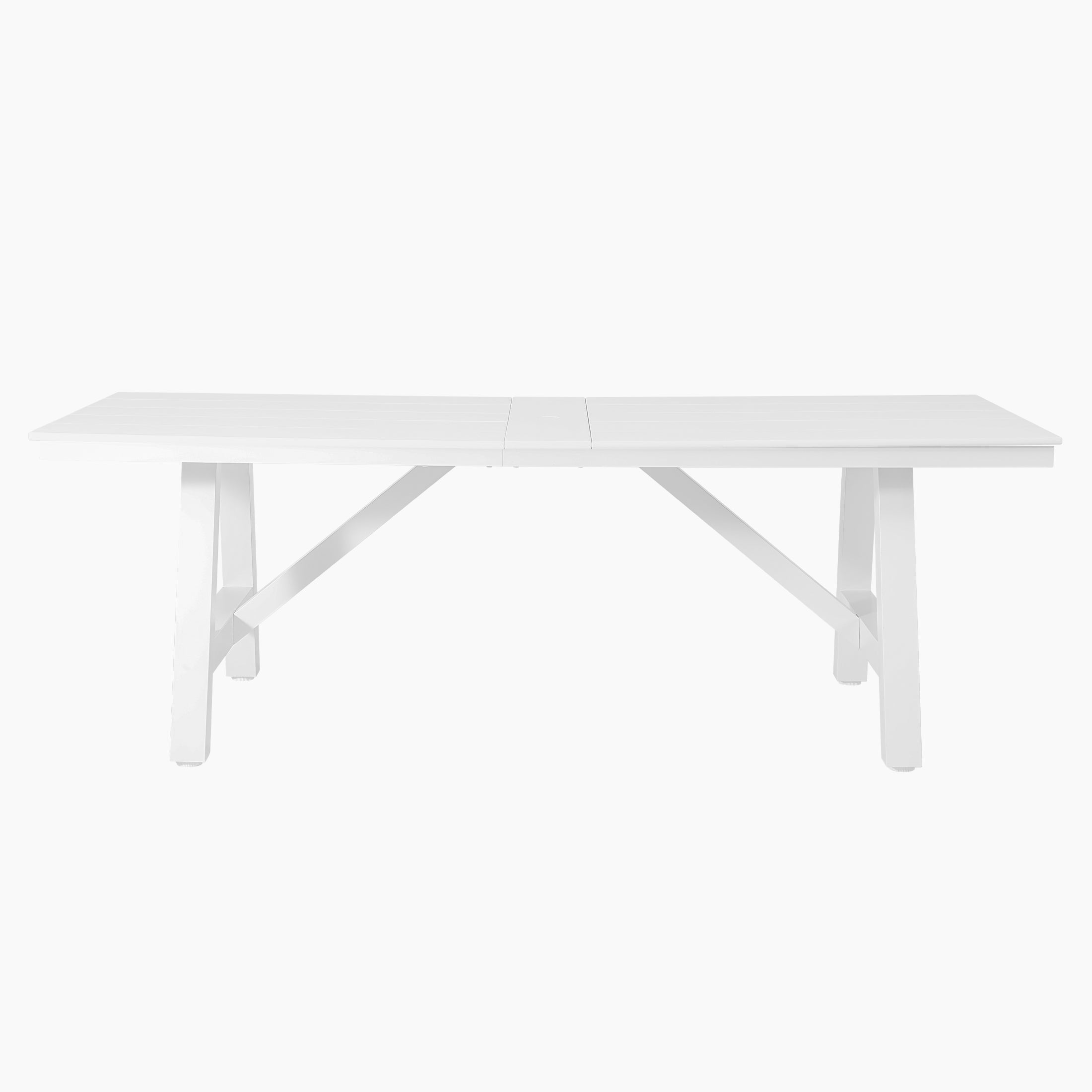 Cape May 7-Piece HDPE Outdoor Furniture Patio Dining Table With Umbrella Hole and Chairs Set For 6