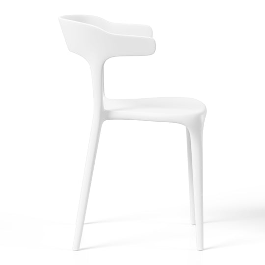 Playa Modern Stackable Resin Plastic Patio Dining Chair (Set of 4)