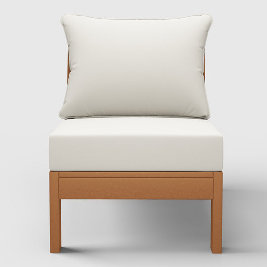 Avalon Outdoor HDPE Deep Seating Modular Armless Patio Chair with Patio Cushions