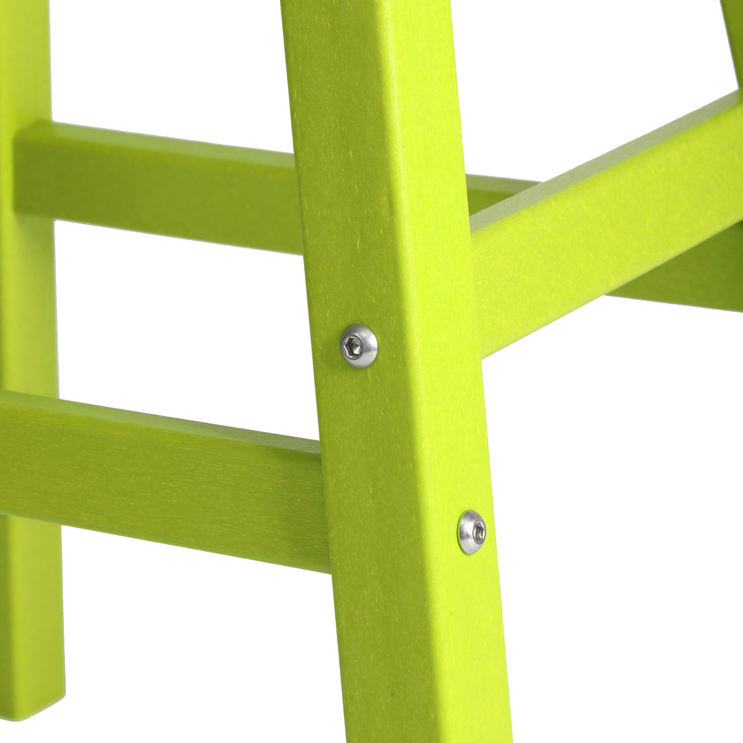 Malibu 24" HDPE Outdoor Patio Counter Height Bar Stools (Set of 2)