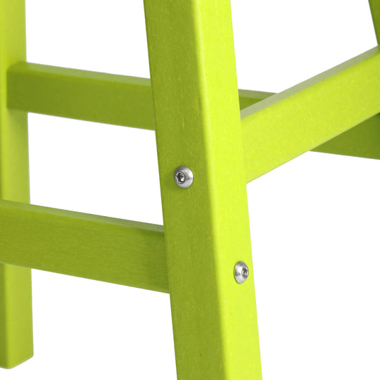 Malibu 24" HDPE Outdoor Patio Counter Height Bar Stools (Set of 2)