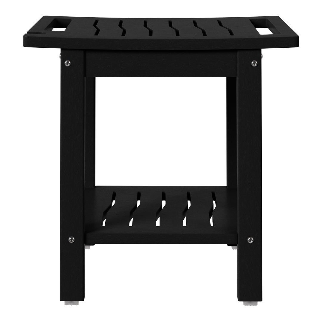 Sage HDPE Poly Plastic Waterproof Bathroom Shower Bench