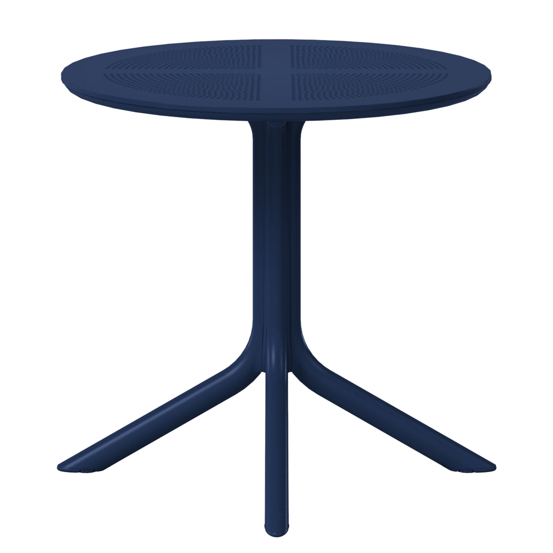 Playa 31.5" Round Plastic Outdoor Patio Dining Table for 4