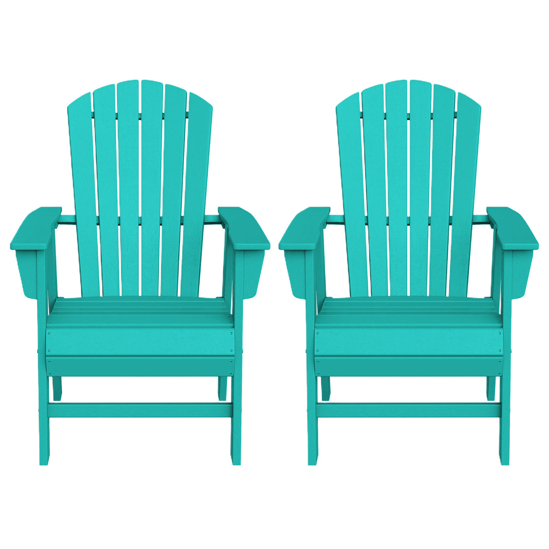 Dylan Outdoor Modern HDPE Adirondack Patio Dining Chairs (Set of 2)