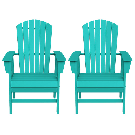 Dylan Outdoor Modern HDPE Adirondack Patio Dining Chairs (Set of 2)