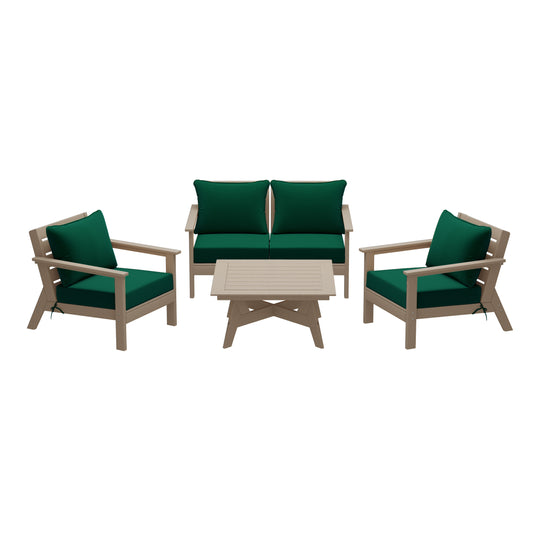 Avalon Outdoor 5-Piece Modular Sectional Patio Furniture Sofa Set