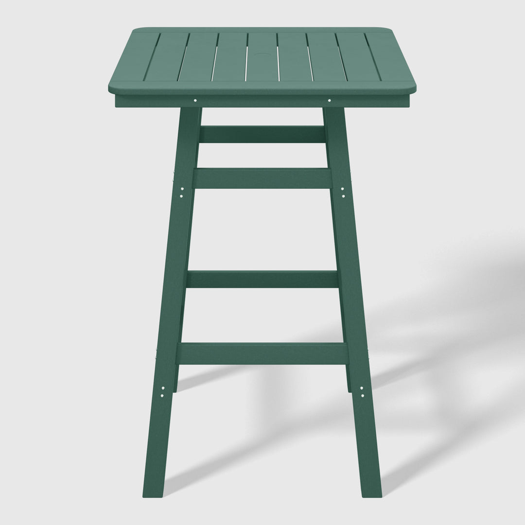 Malibu 30" Square Outdoor Patio Bistro Bar Table With Umbrella Hole