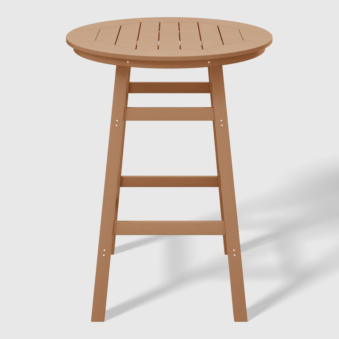 Malibu Outdoor 35" HDPE Round Patio Bar Height Table