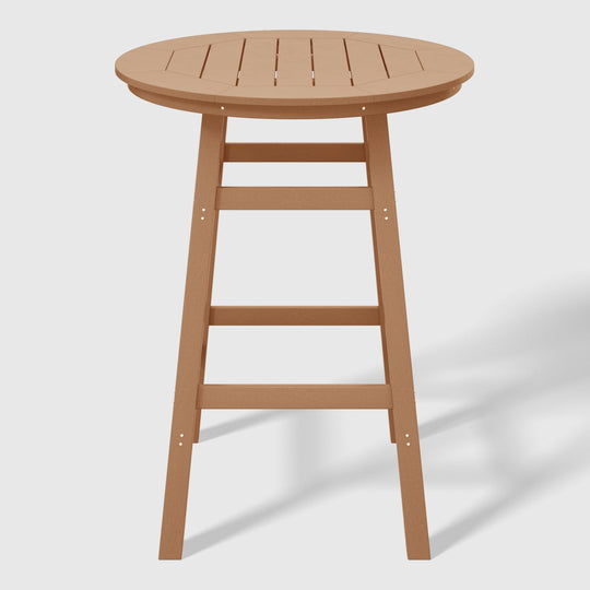 Malibu Outdoor 35" HDPE Round Patio Bar Height Table