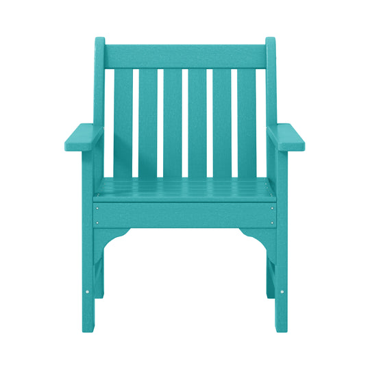 Malibu Outdoor Patio 3-Piece HDPE Adirondack Garden Chairs with Square Adirondack Side Table Set