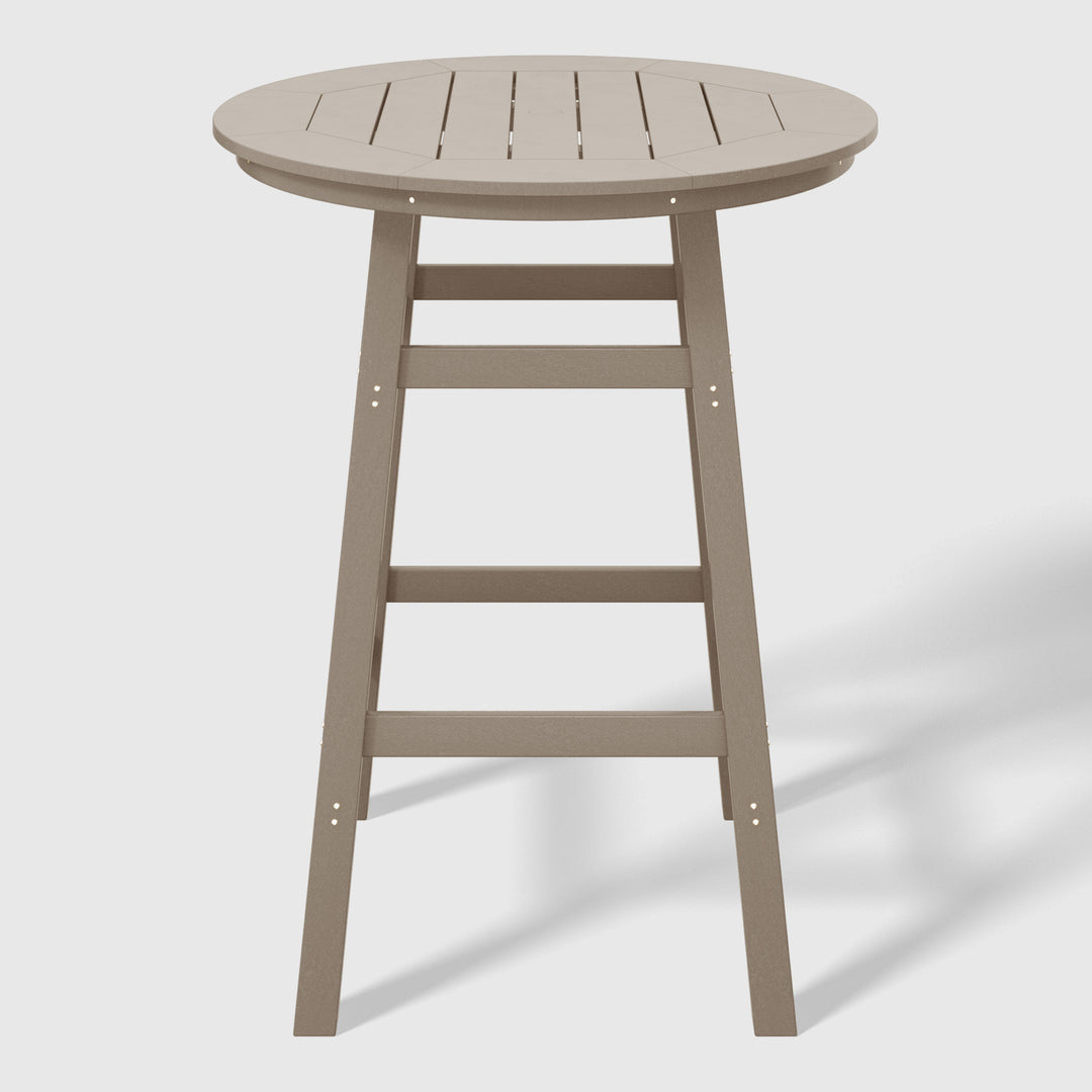 Malibu Outdoor 35" HDPE Round Patio Bar Height Table