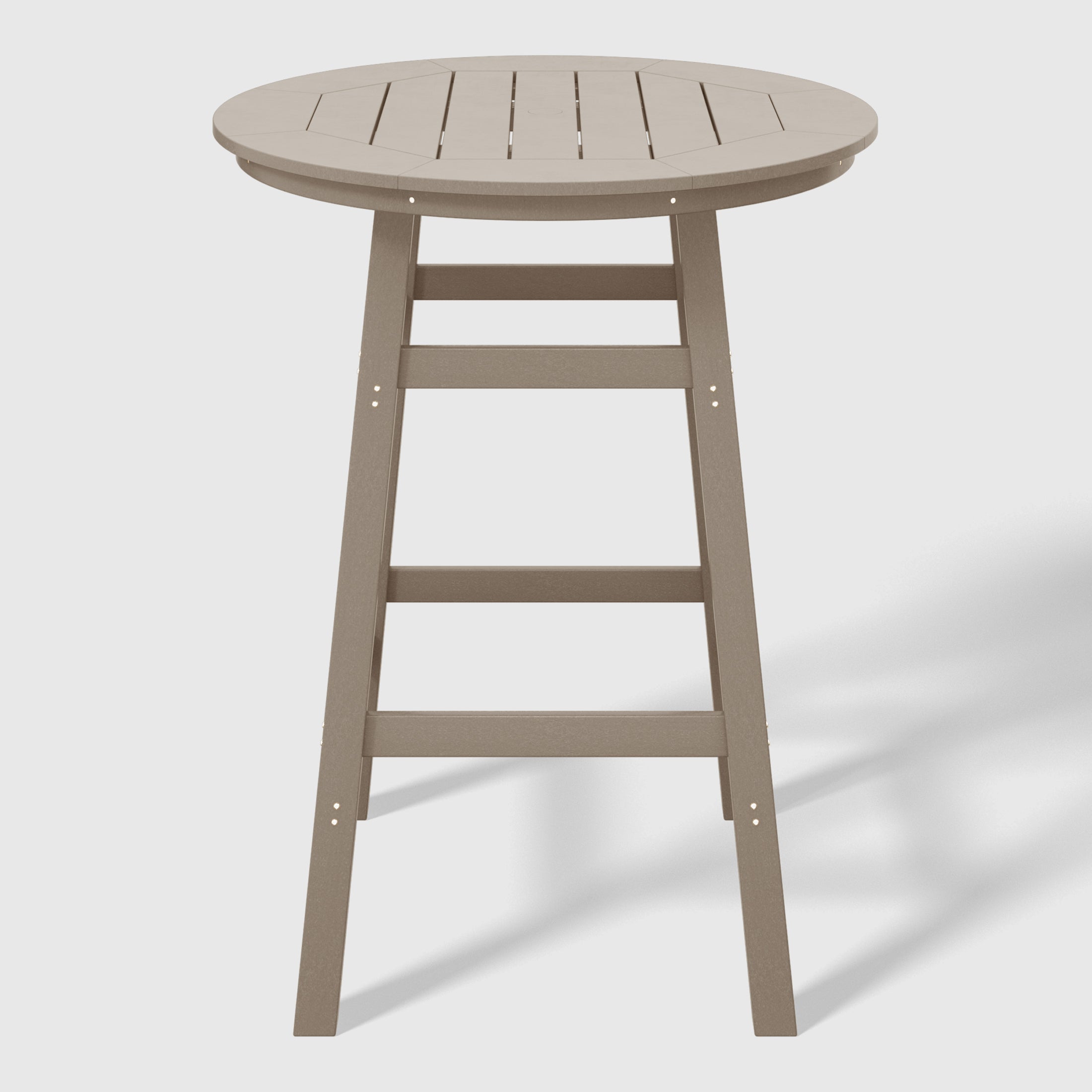 Malibu Outdoor 35" HDPE Round Patio Bar Height Table