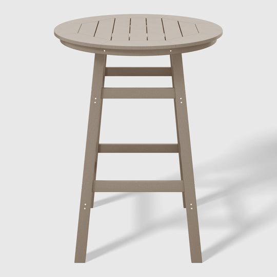 Malibu Outdoor 35" HDPE Round Patio Bar Height Table
