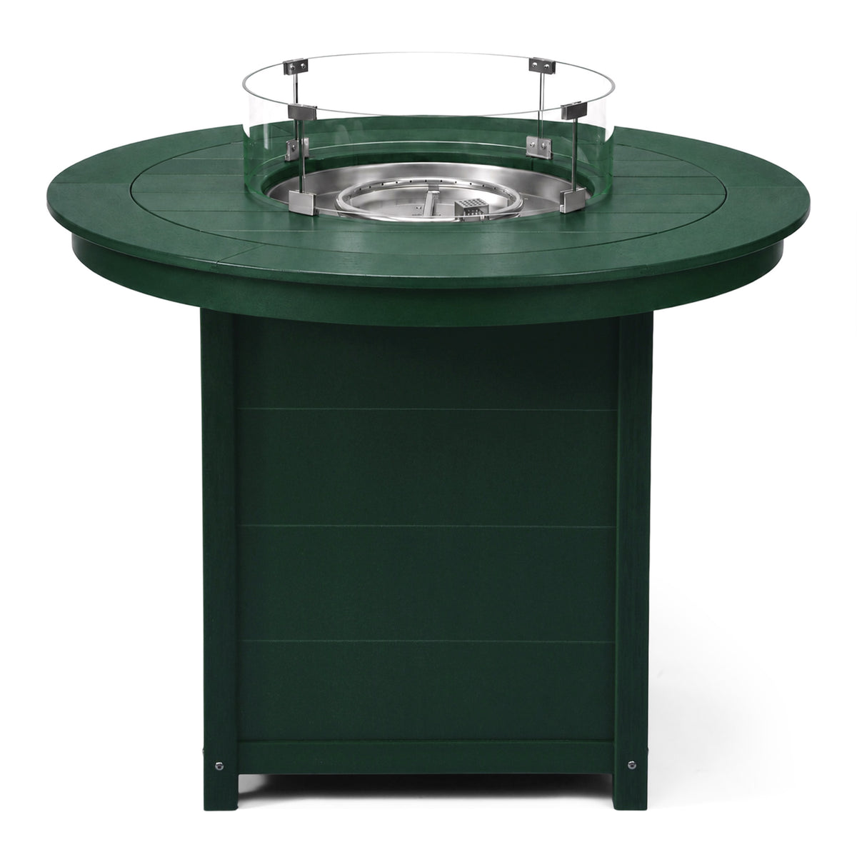 Helios 47" Modern Outdoor Patio Propane Round Counter Height Fire Pit Table