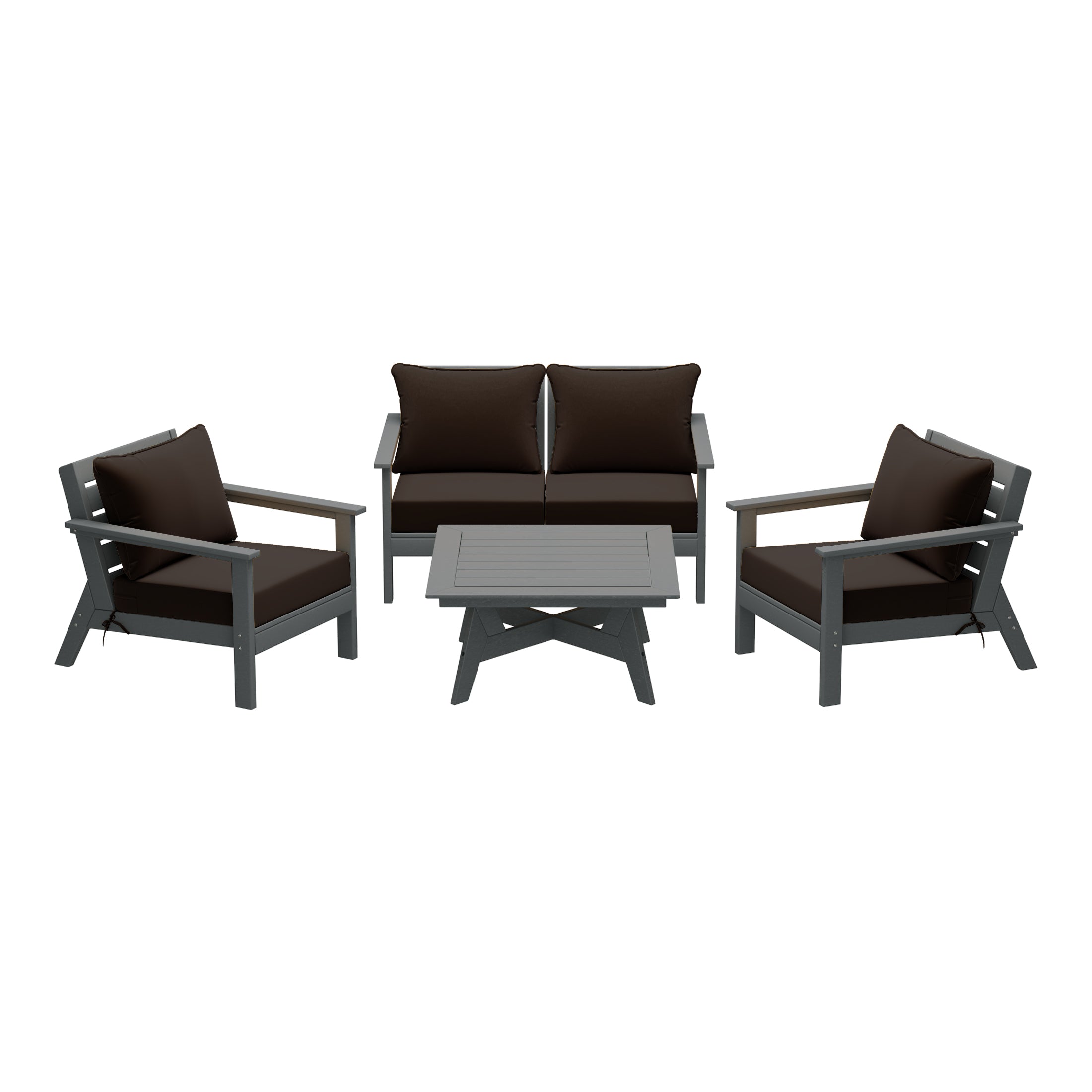 Avalon Outdoor 5-Piece Modular Sectional Patio Furniture Sofa Set
