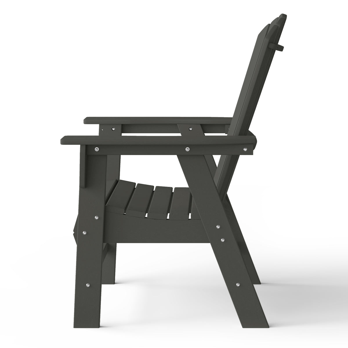 Dylan Outdoor Patio Shell-back Adirondack Dining Chair Weather Resistant