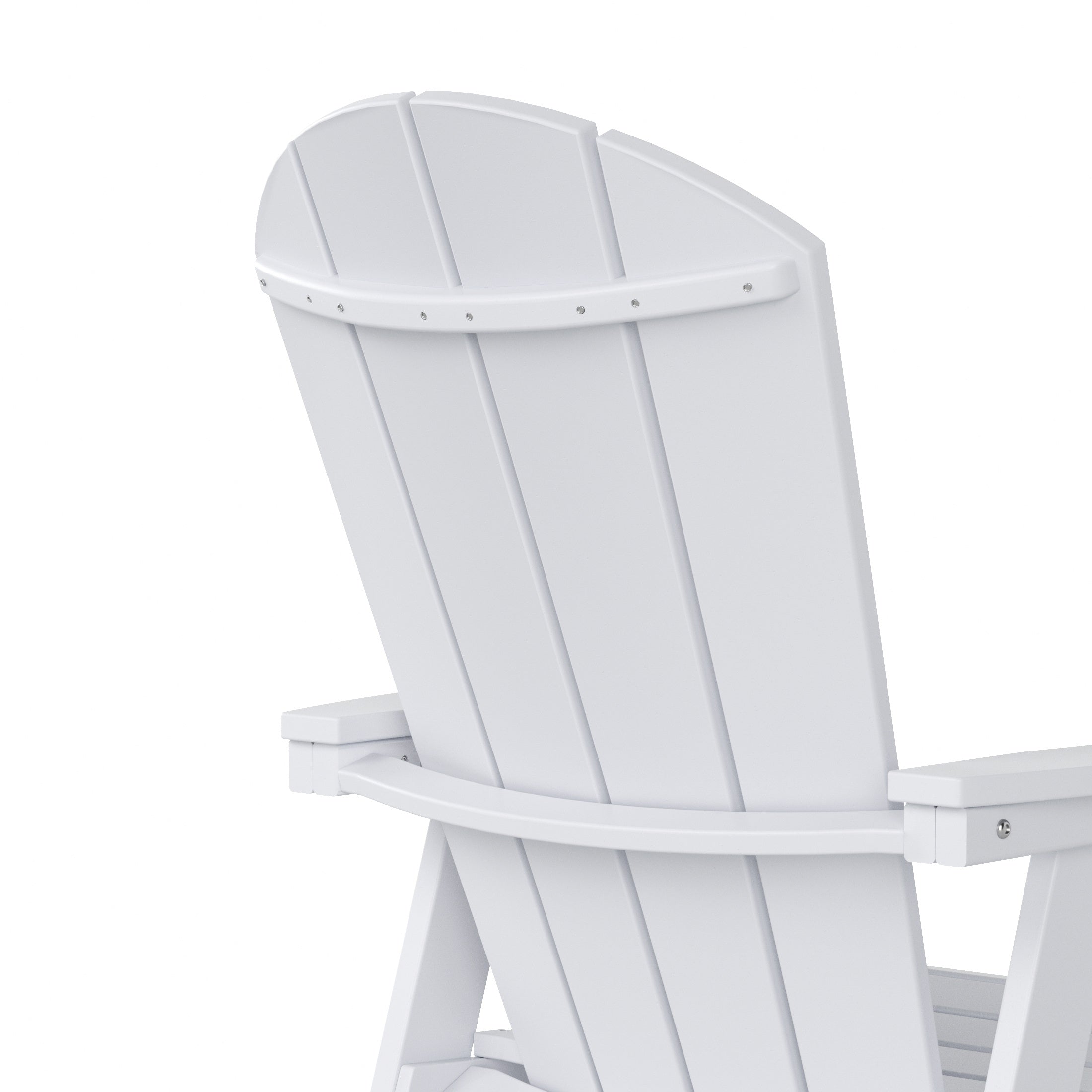 Malibu 7 Piece Outdoor Patio Dining Table and Adirondack Armchair Set