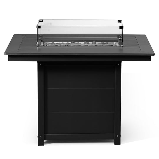 Helios 46" Modern Outdoor Patio Gas Propane Rectangular Fire Pit Table