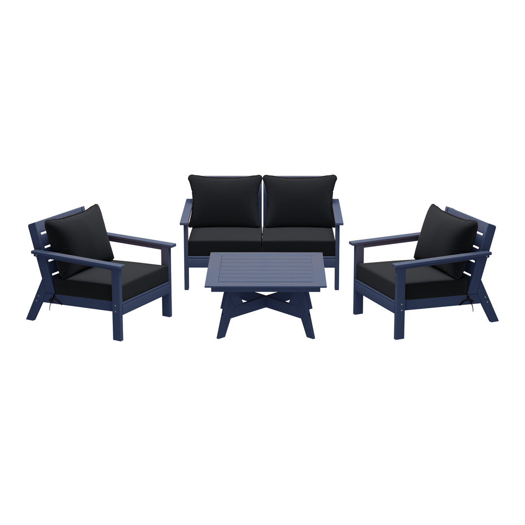 Avalon Outdoor 5-Piece Modular Sectional Patio Furniture Sofa Set
