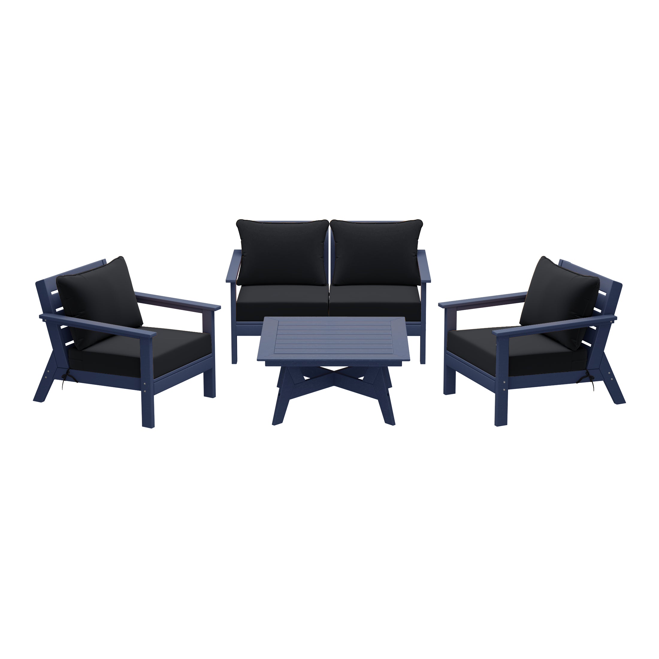 Avalon Outdoor 5-Piece Modular Sectional Patio Furniture Sofa Set