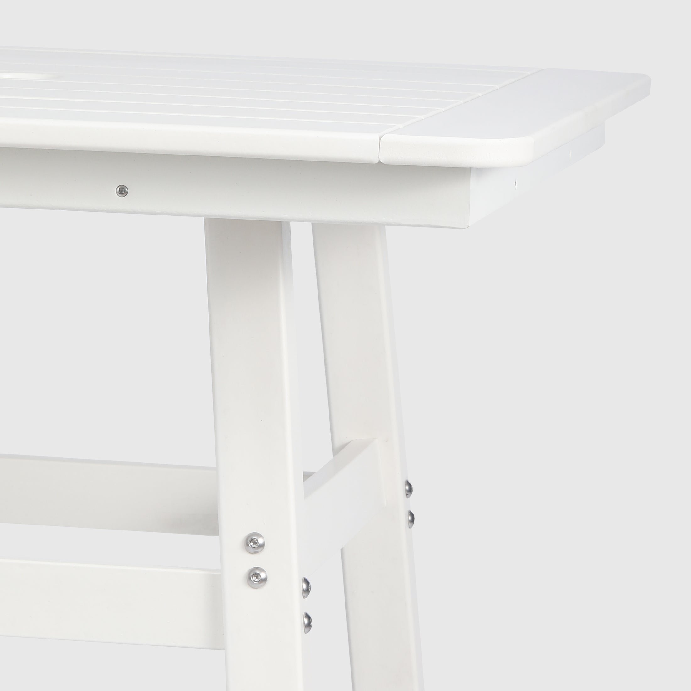 Malibu 30" Square Outdoor Patio Counter High Bistro Bar Table With Umbrella Hole