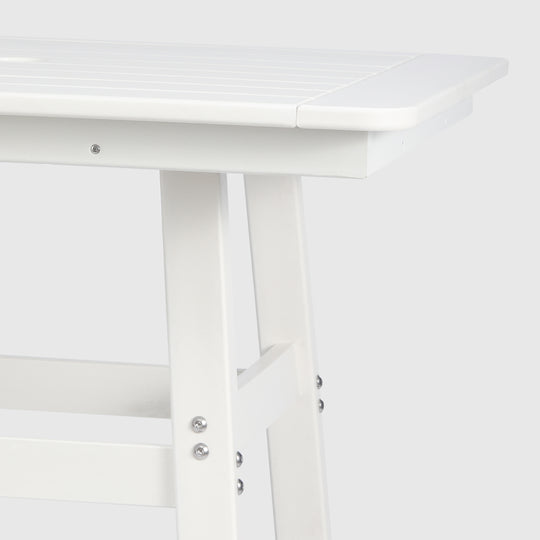 Malibu 30" Square Outdoor Patio Counter High Bistro Bar Table With Umbrella Hole