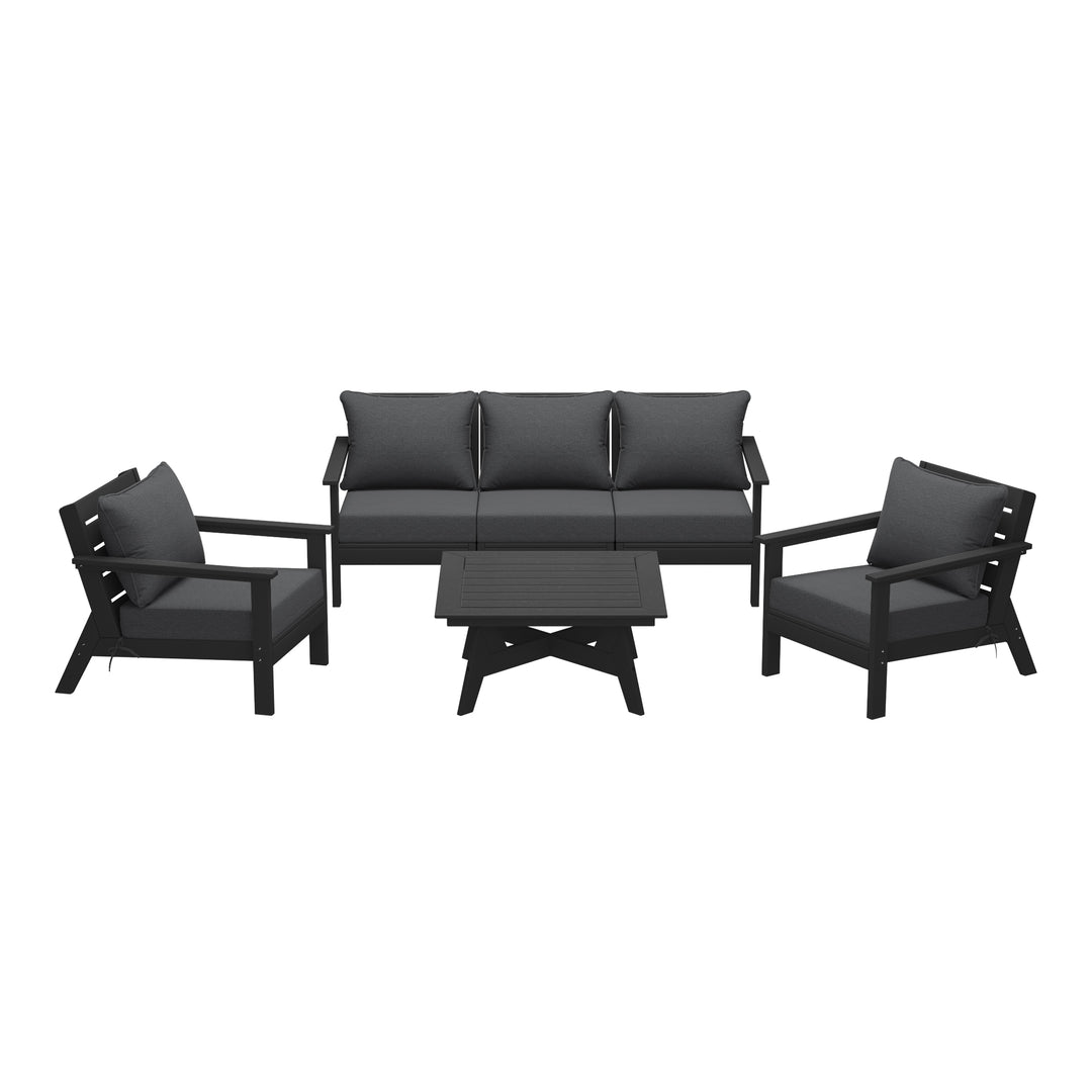 Avalon Outdoor 6-Piece Modular Sectional Patio Furniture Sofa Set