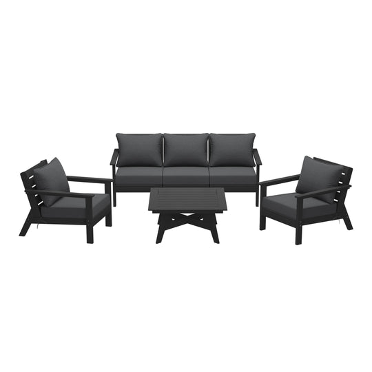 Avalon Outdoor 6-Piece Modular Sectional Patio Furniture Sofa Set