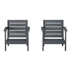 Avalon Outdoor Patio HDPE Deep Seating Armchair (Set of 2)