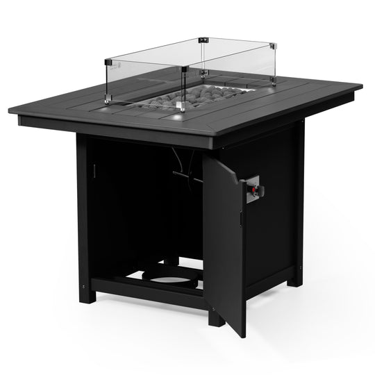 Helios 46" Modern Outdoor Patio Gas Propane Rectangular Fire Pit Table
