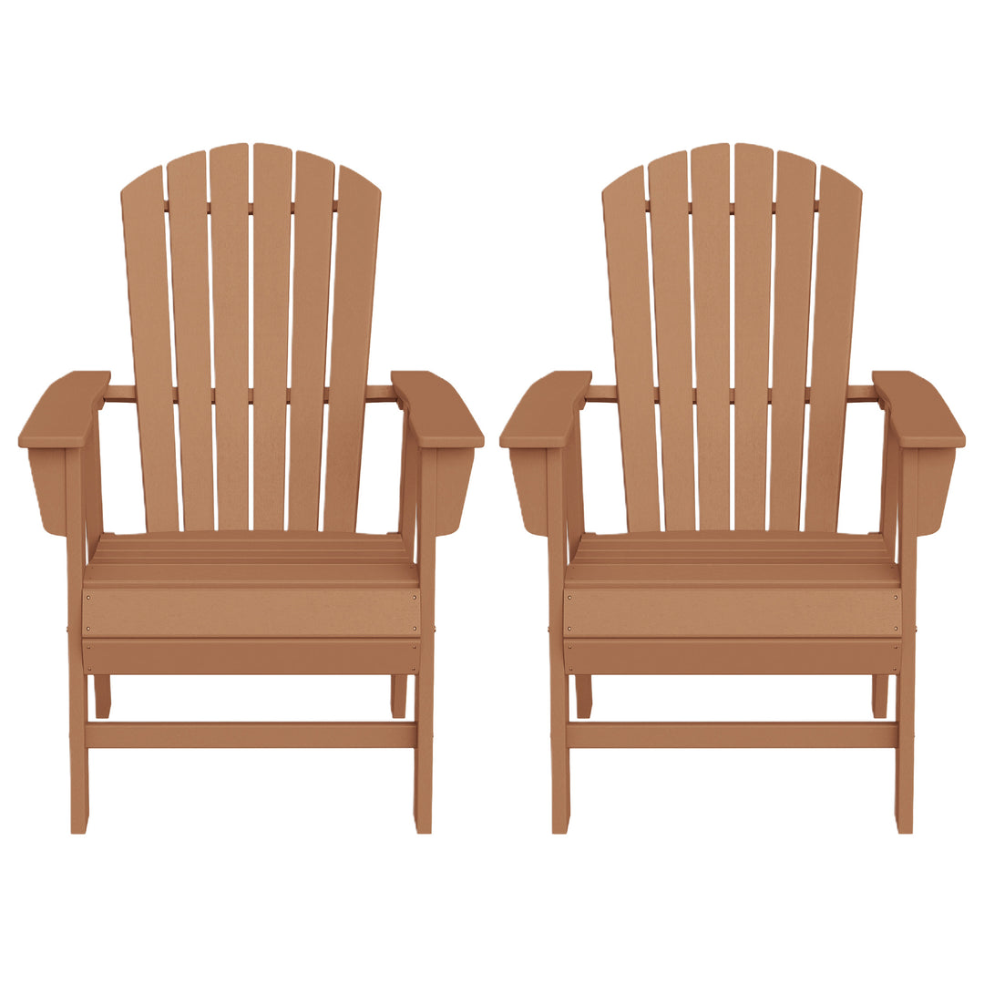 Dylan Outdoor Modern HDPE Adirondack Patio Dining Chairs (Set of 2)