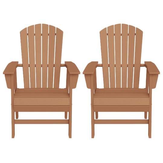 Dylan Outdoor Modern HDPE Adirondack Patio Dining Chairs (Set of 2)