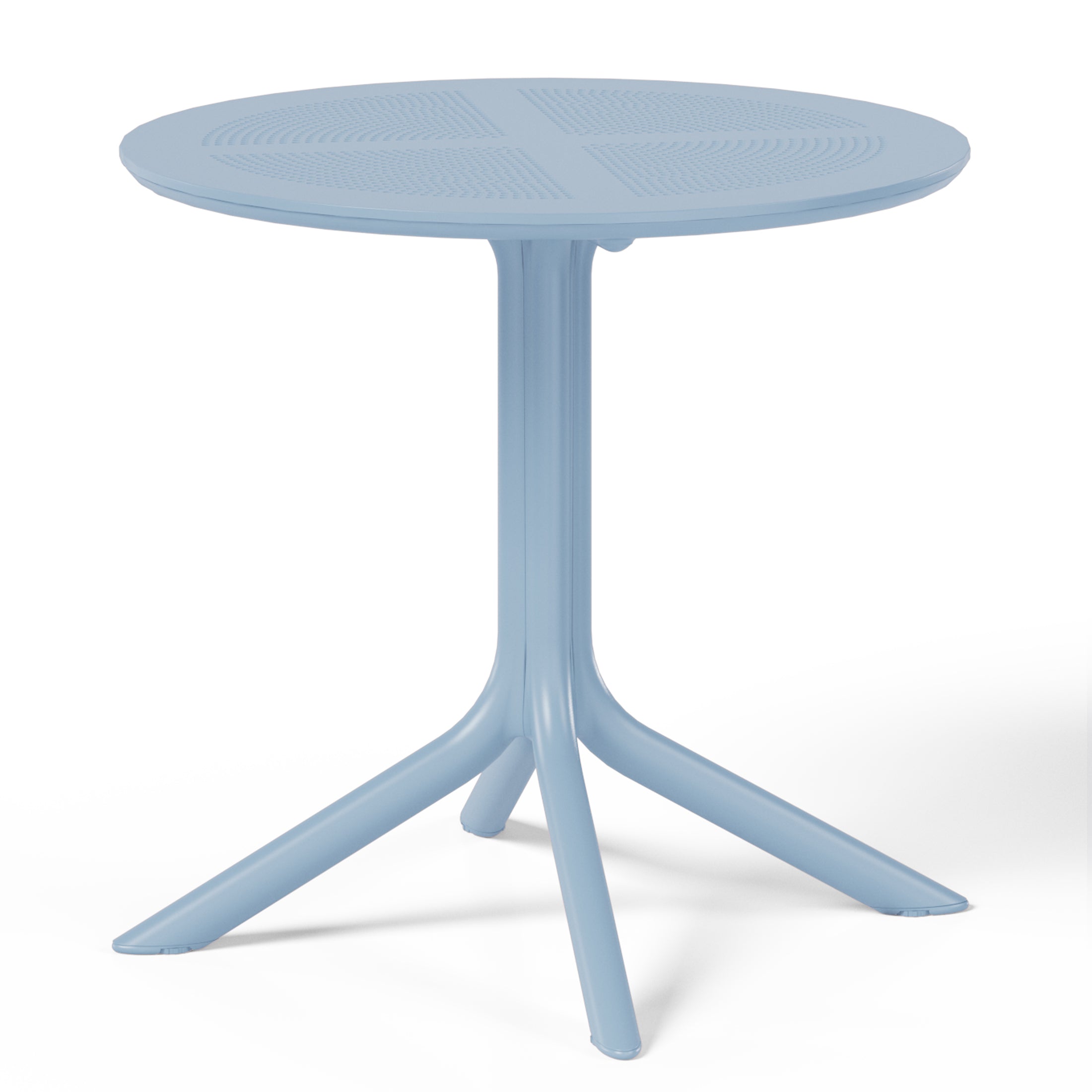 Playa 5-Piece Modern Round Patio Dining Table Set with Stackable Patio Dining Chairs
