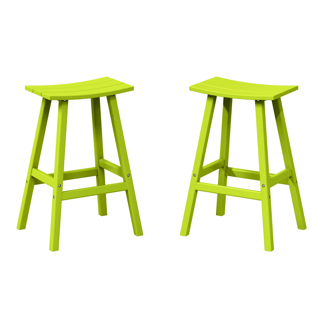Malibu 2 piece set of 29" height Outdoor / Patio Saddle bar stools