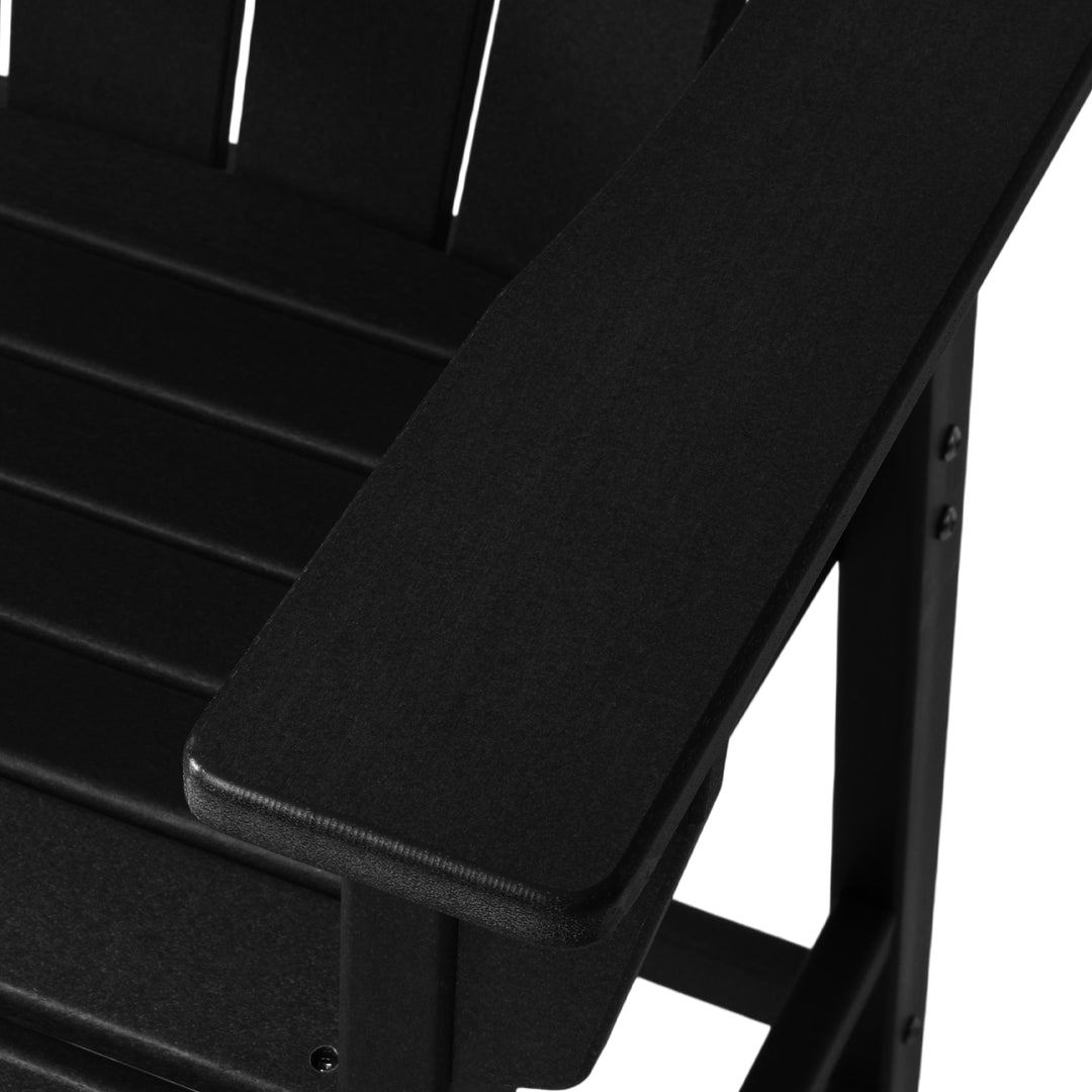 Malibu Outdoor HDPE Tall Adirondack Bar Height Chair With Cup Holder