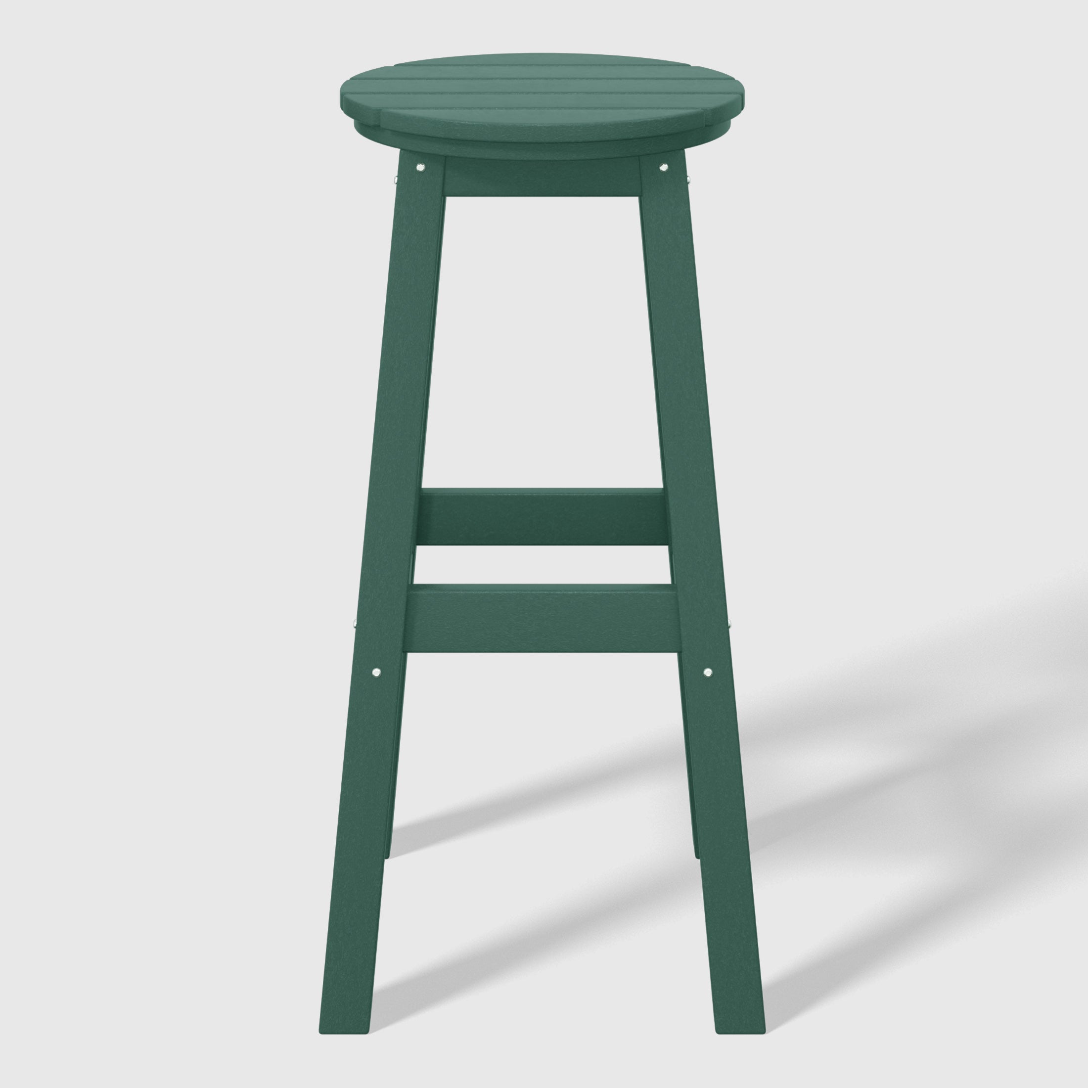 Malibu 29" HDPE Outdoor Patio Round Bar Stool Set of 2