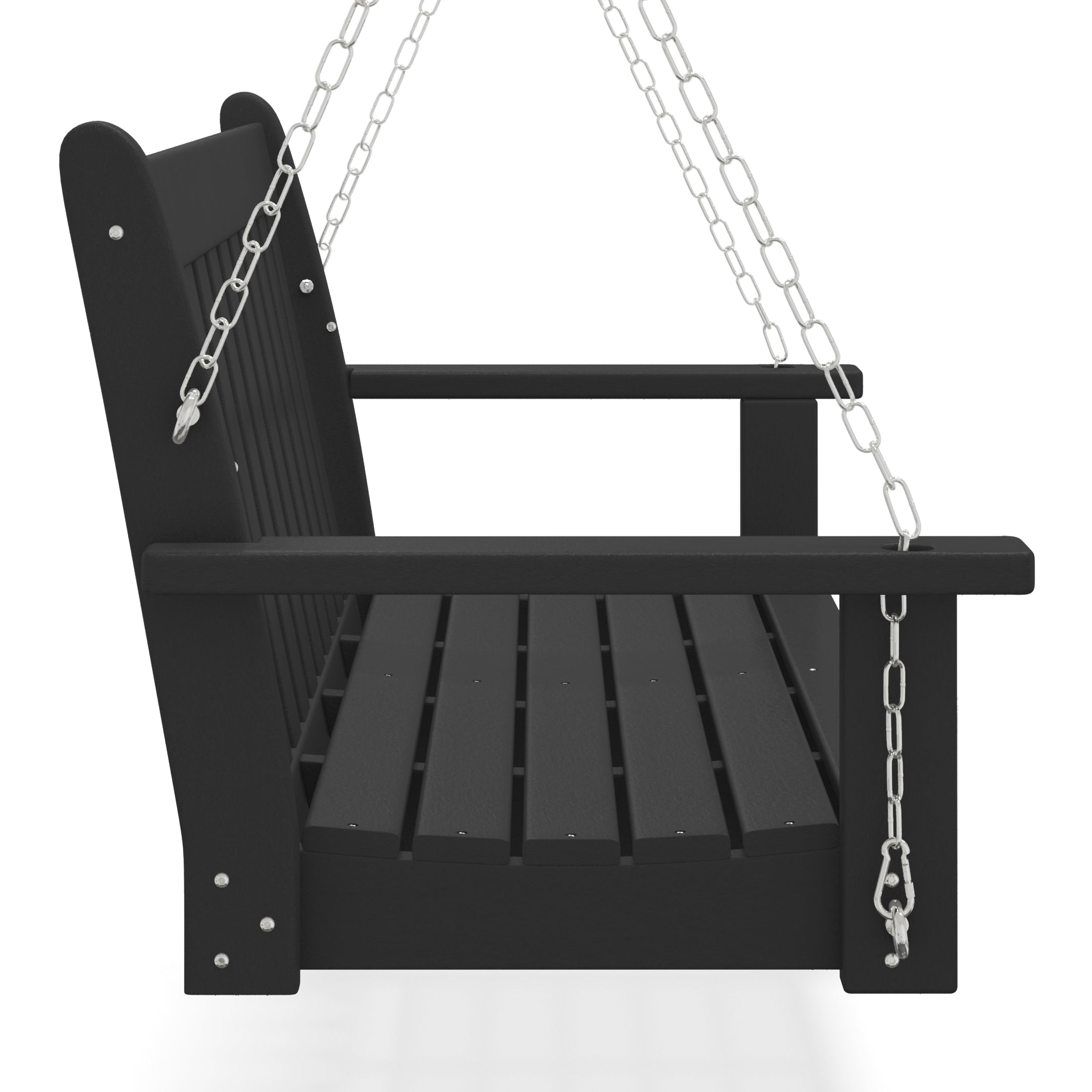 Malibu Outdoor Patio HDPE Hanging Front Porch Swing Bench