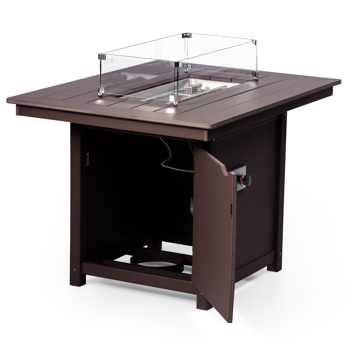 Helios 46" Modern Outdoor Patio Gas Propane Rectangular Fire Pit Table