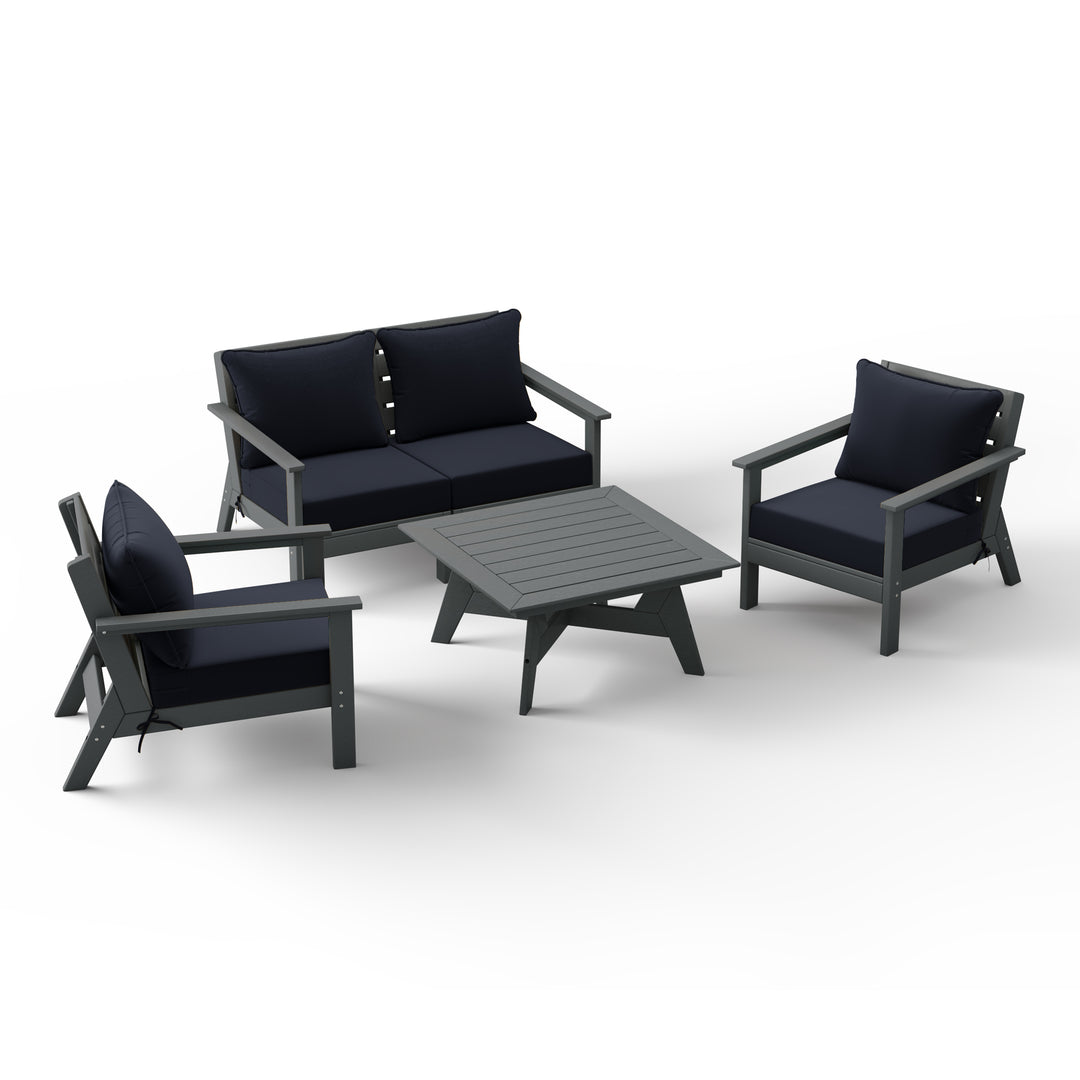 Avalon Outdoor 5-Piece Modular Sectional Patio Furniture Sofa Set