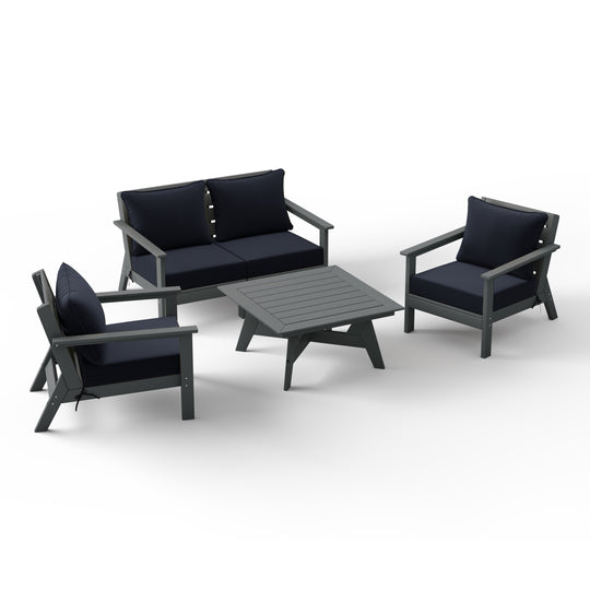 Avalon Outdoor 5-Piece Modular Sectional Patio Furniture Sofa Set