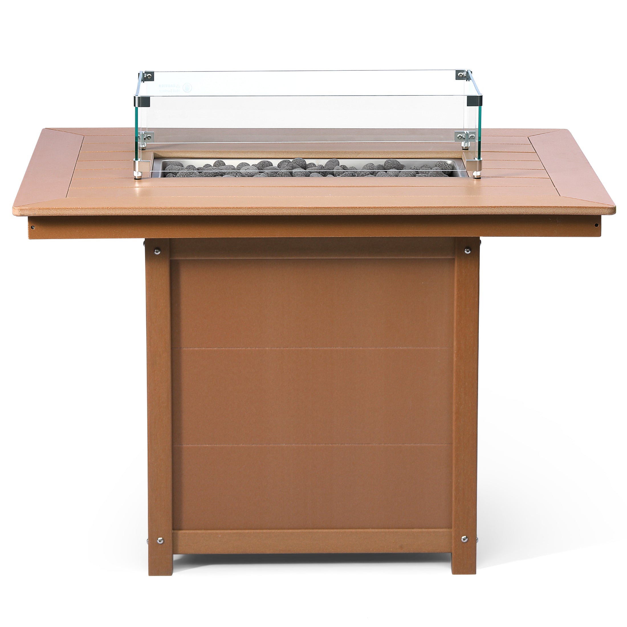 Helios 46" Modern Outdoor Patio Gas Propane Rectangular Fire Pit Table