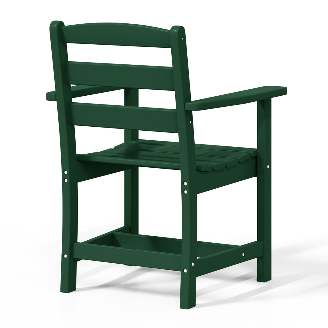 Ashore Outdoor HDPE Patio Classic Dining Arm Chair