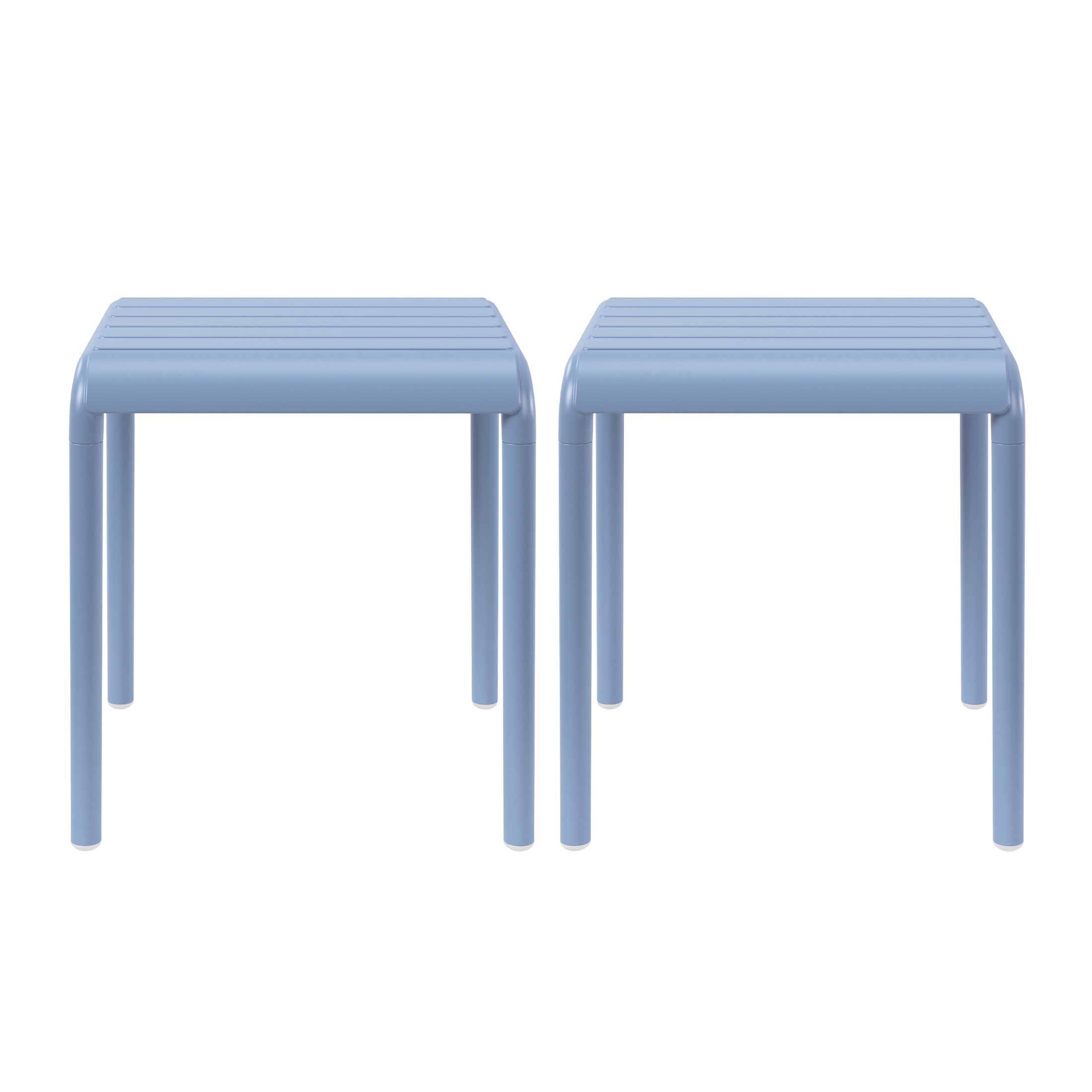 Playa Plastic Modern Outdoor Patio Accent Side Tables (Set of 2)