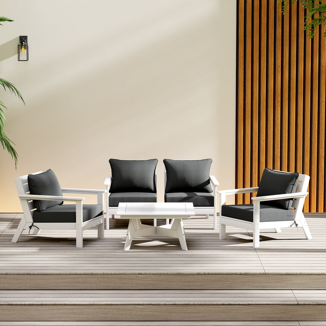 Avalon Outdoor 5-Piece Modular Sectional Patio Furniture Sofa Set