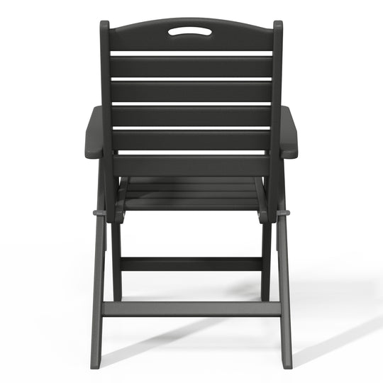 Malibu HDPE Adjustable Highback Folding Patio Dining Chair