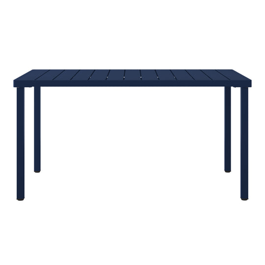 Playa 59" Iron Metal Outdoor Rectangular Patio Dining Table For 6