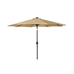 Cyrus 9 ft. Patio Solar Power LED lights Market Umbrella