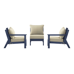 Avalon Outdoor Patio HDPE Sectional Sofa with Patio Cushions