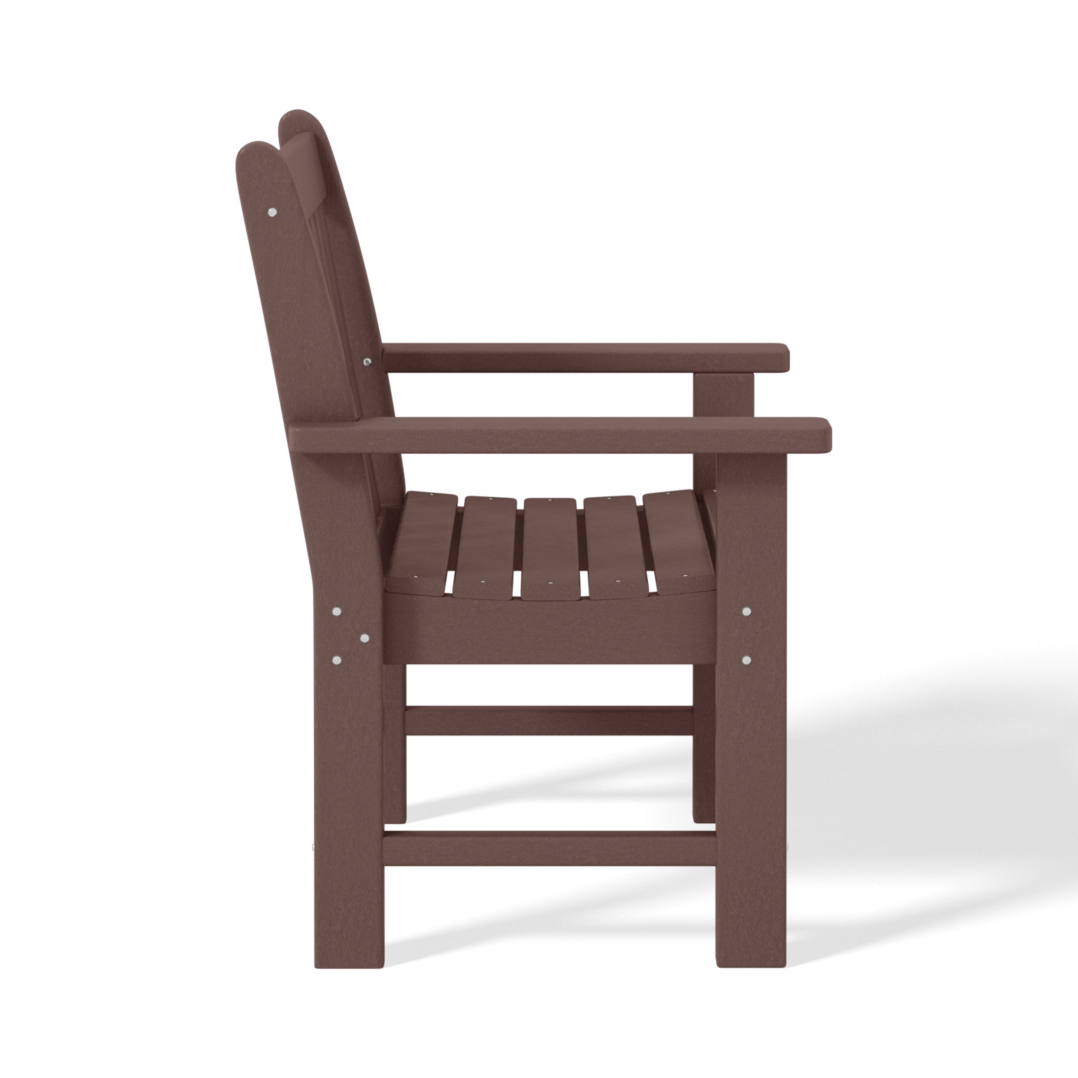Malibu Outdoor Patio 3-Piece HDPE Adirondack Garden Chairs with Square Adirondack Side Table Set